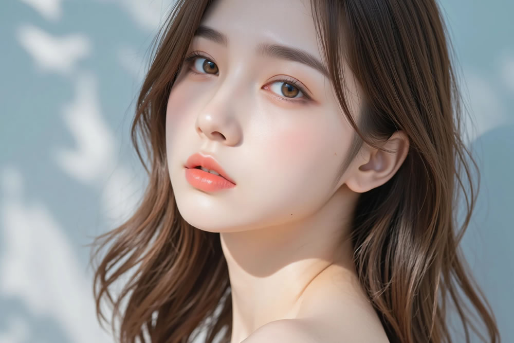 バーティカルリフトを安い美容外科で挿入した女性のイメージ