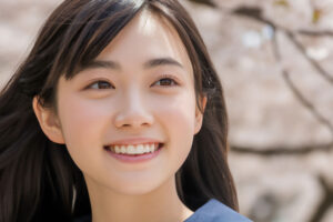二重が可愛い高校生