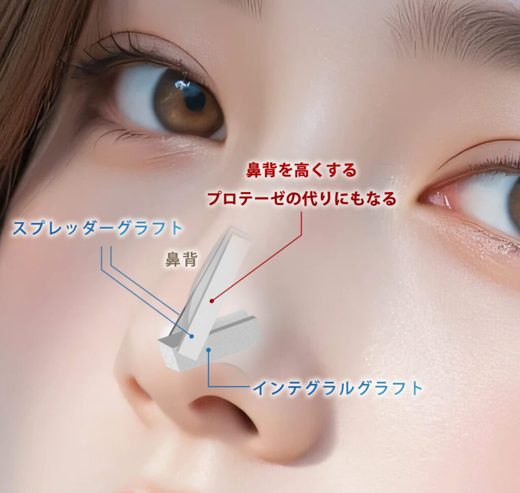 プロテーゼ無しで鼻背を高くする方法