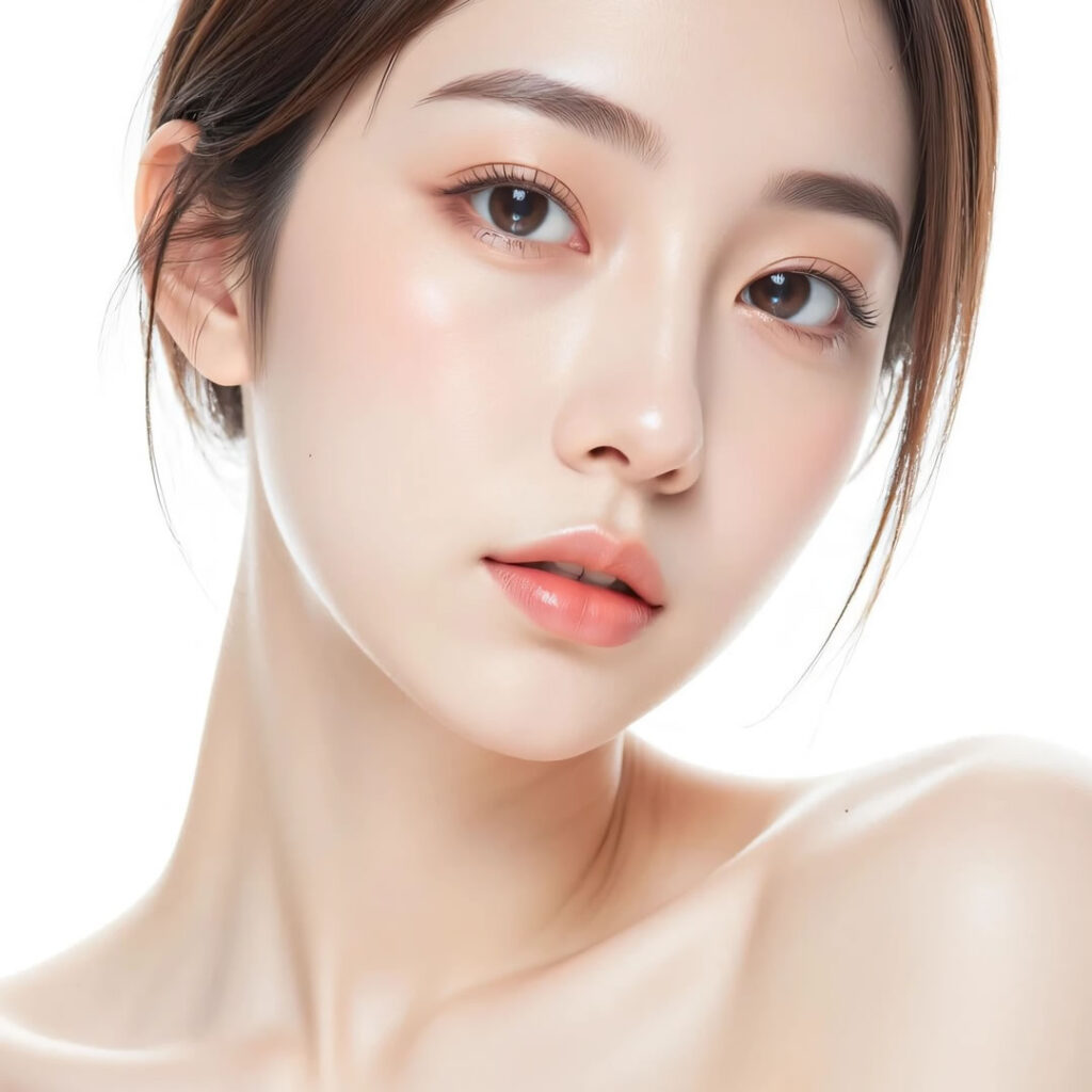 鼻柱挙上術の手術を受けた女性