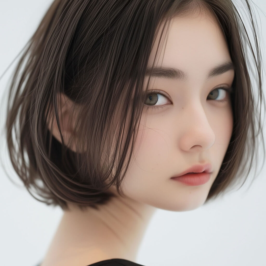 人中が短くかわいい女性