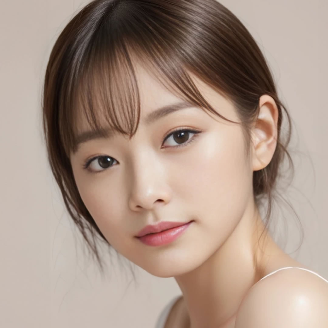 人中が短くきれいな女性