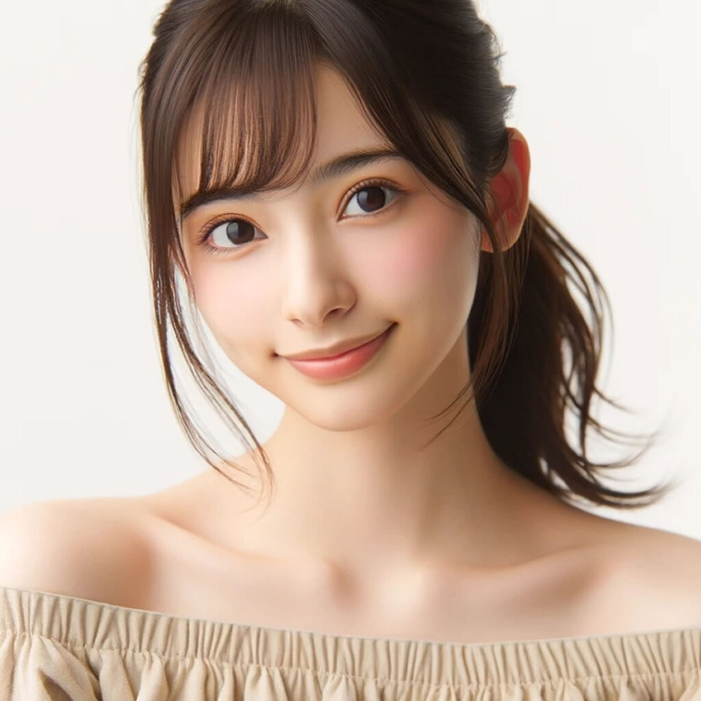 口角ボトックスを受けた女性