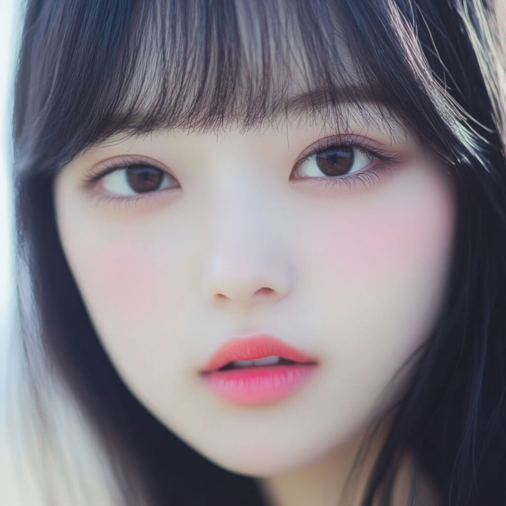 かわいらしい唇の女性