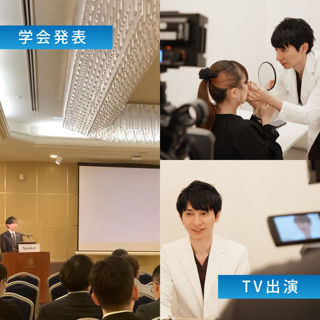 島田 良浩医師の学会発表のテレビの取材の様子