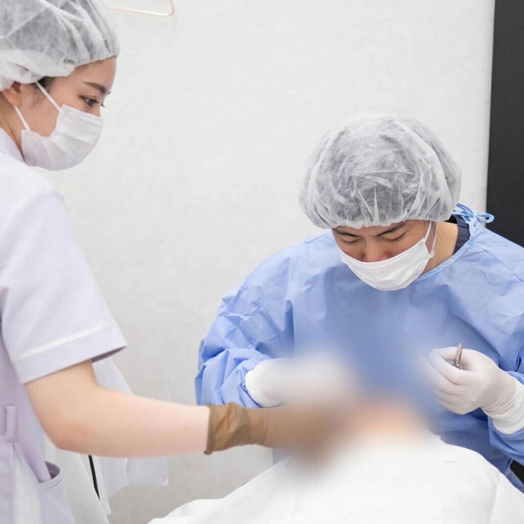 美容整形の手術をしているところ