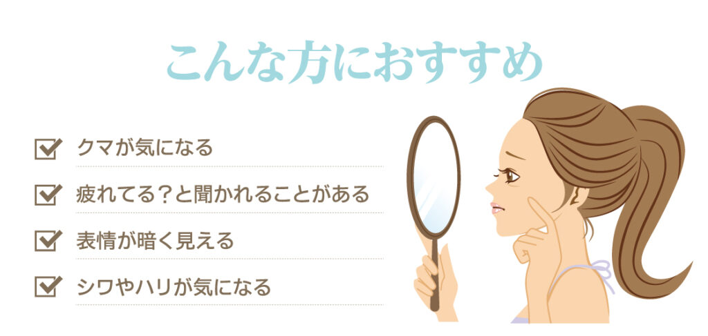 目の下たるみ取り・クマ取りがおすすめの方