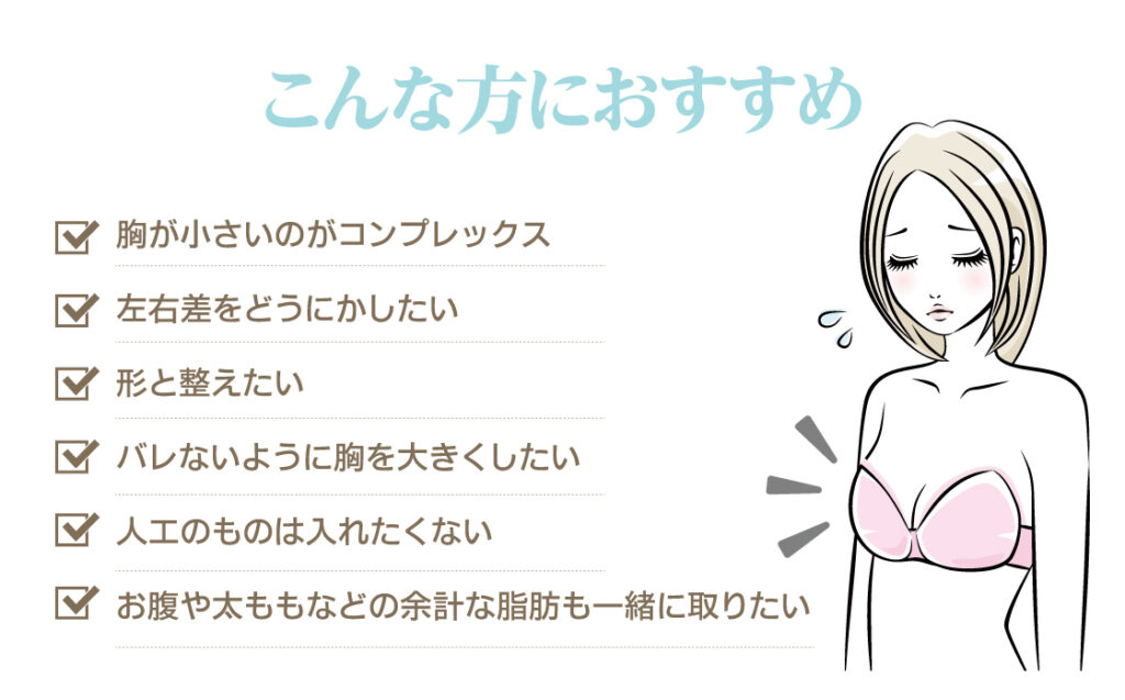 脂肪注入豊胸がおすすめな方の紹介