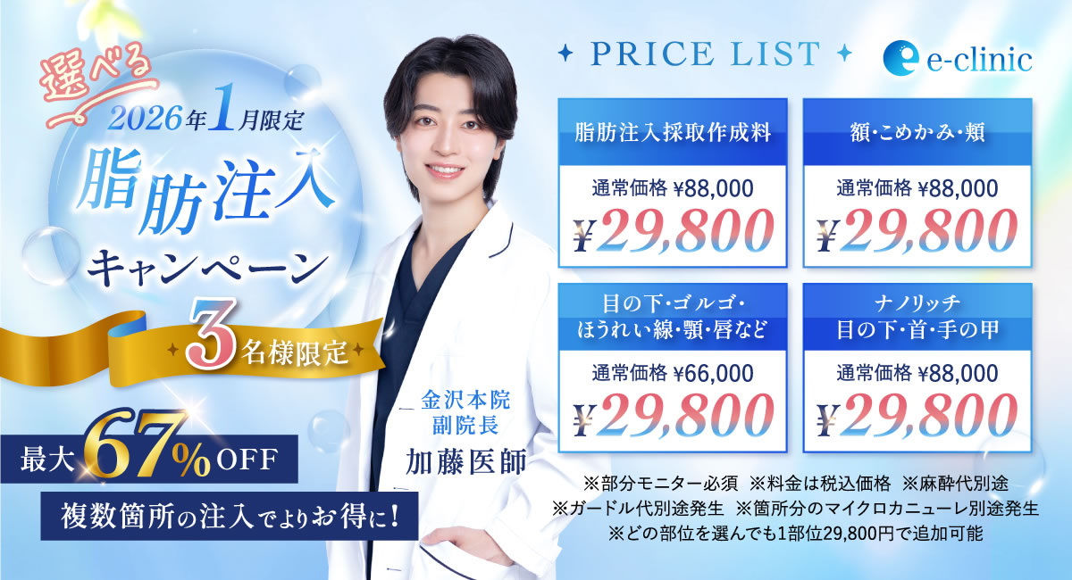 脂肪注入キャンペーンのバナー