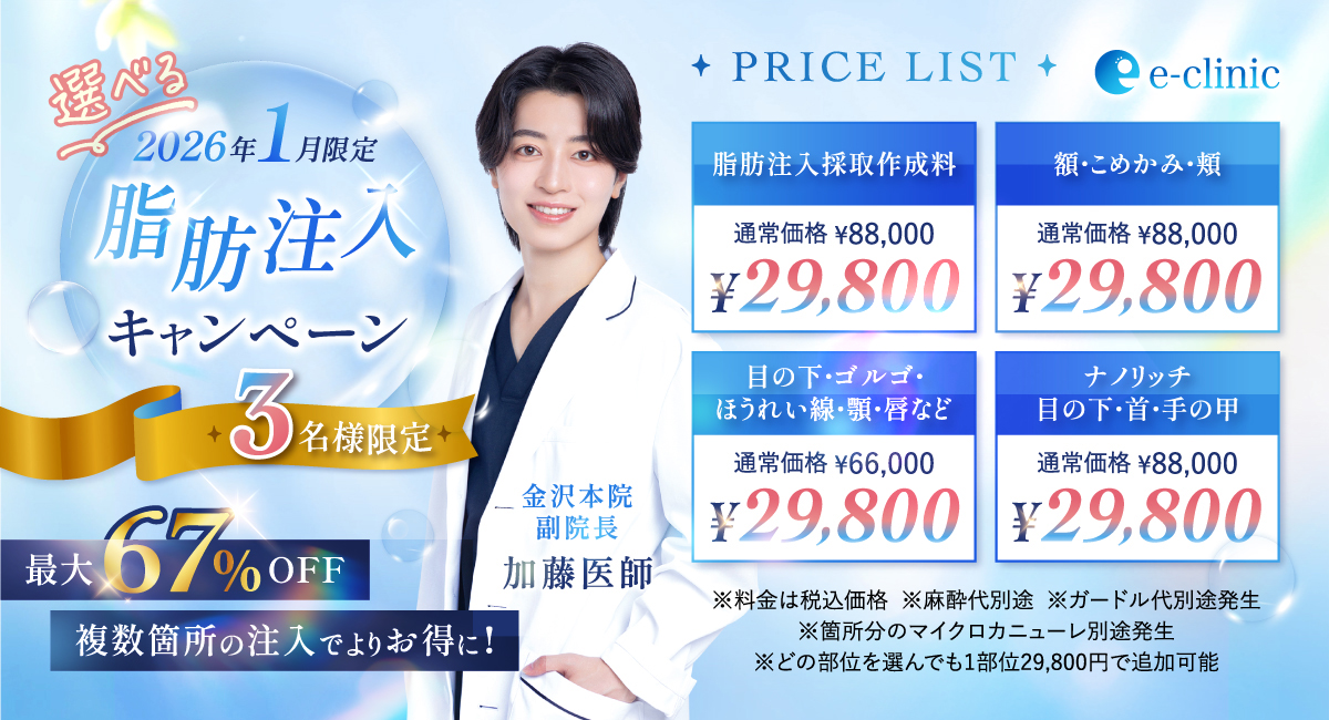 脂肪注入キャンペーンのバナー