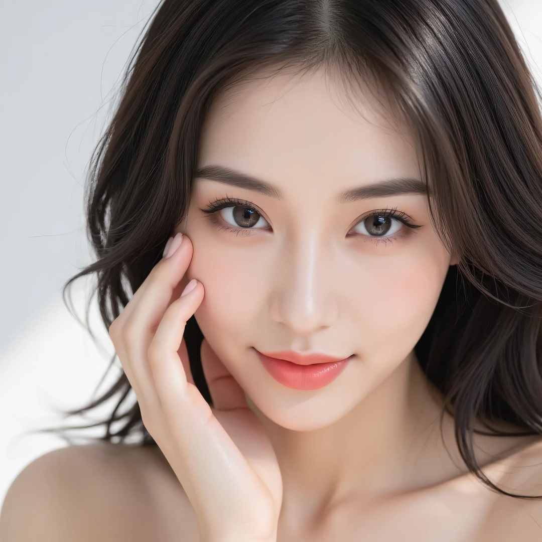 PCLプレートを使用して鼻中隔延長をした女性のイメージ